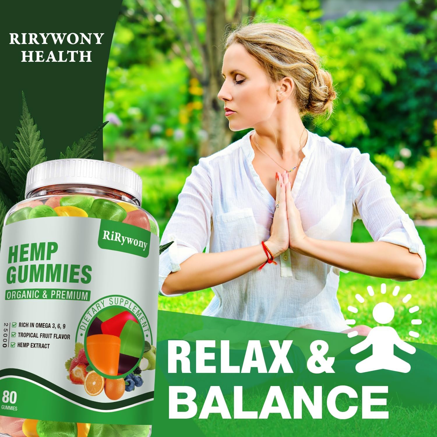 Hemp Gummies (3 Packs), High Potency Edible Gummies Extra Strength Mood Focus Calm Organic Hemp Oil Extract Vegan Bear Gummy - 240 Counts Candy - Image 5