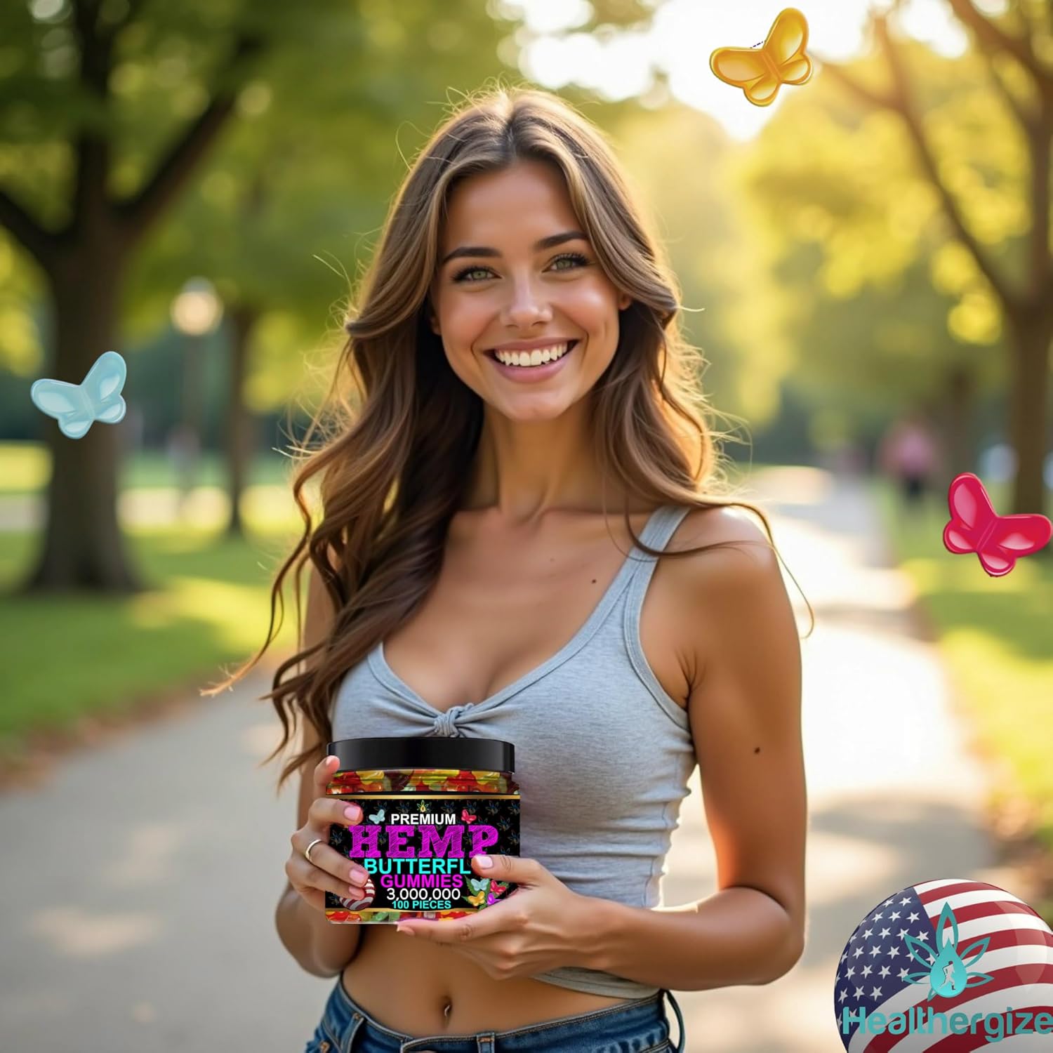 Hemp Gummies For Relaxation And Sleep-Fresh Hemp Oil Gummy Bear Candy Butterfly Shaped-Natural Hempseed Oil-Made In USA-100 Count - Image 6