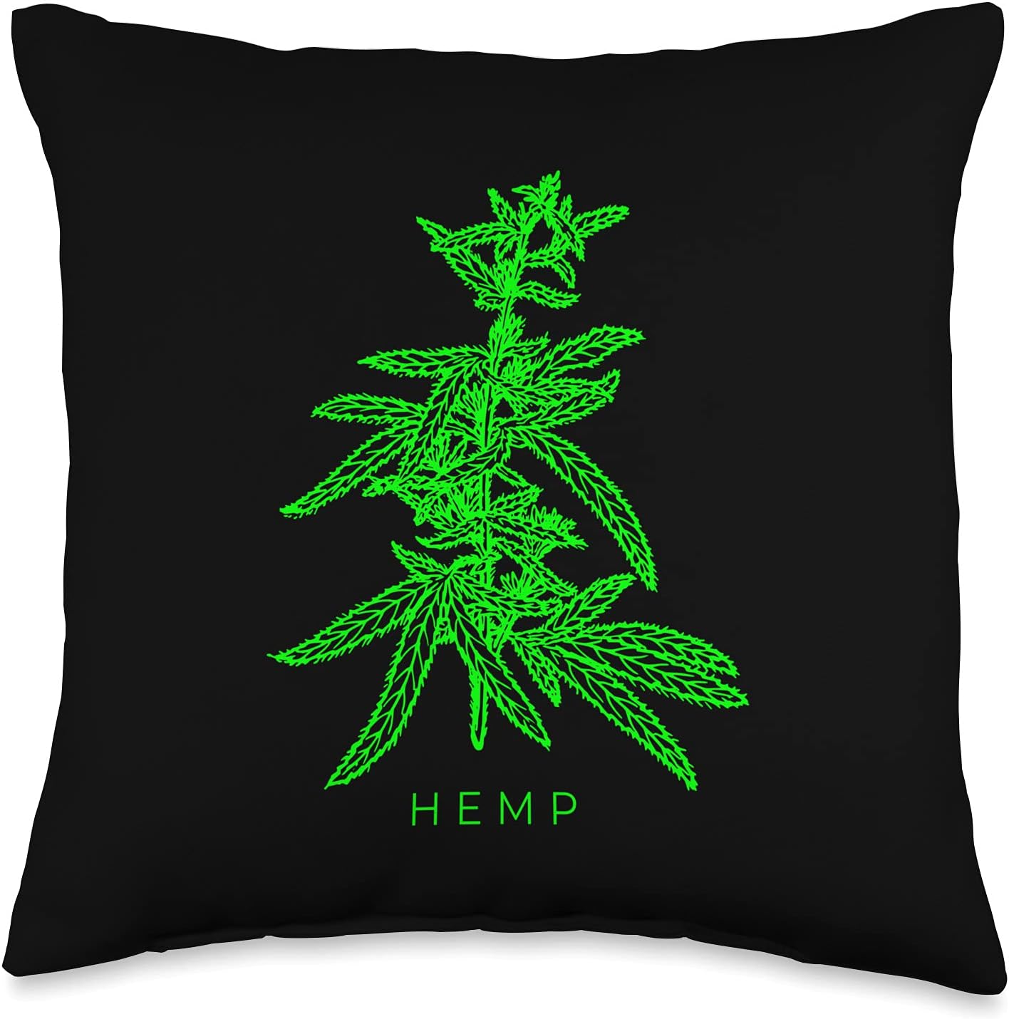 Hemp Plant For CBD Oil Throw Pillow