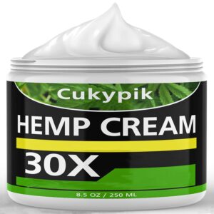 Hemp Cream 8.5oz, Natural Soothing Topical Cream, with Arnica,MSM, Turmeric, Menthol, Aloe