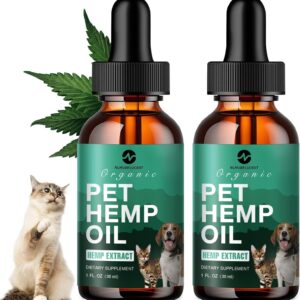 Hemp Oil for Dogs Cats - Нiр Jоint Hеalth Pet Supplement - Helps Pets with Pаin, Strеss, Slееp, Аnxiеty, Аrthritis, Sеizures Rеlief - Cаlming Trеats (2 Packs)