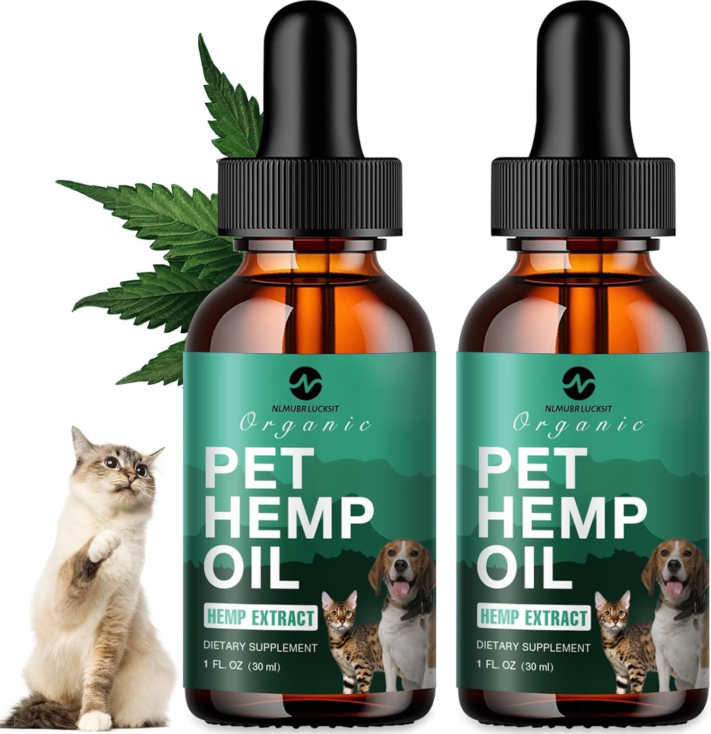 Hemp Oil for Dogs Cats - Нiр Jоint Hеalth Pet Supplement - Helps Pets with Pаin, Strеss, Slееp, Аnxiеty, Аrthritis, Sеizures Rеlief - Cаlming Trеats (2 Packs)