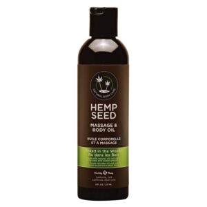 Hemp Seed Massage & Body Oil - 8 fl. oz. - Nourishing, Moisturizing Massage Oil - Hemp Seed, Apricot, Grapeseed & Sweet Almond Oil - Vegan & Cruelty Free