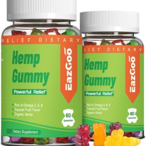 Natural Hemp Gummies 2,000,000 XXL Extra Strength - Vegan, Low Sugar, Non-GMO - 120 Counts