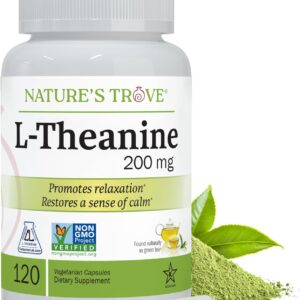Nature's Trove L-Theanine 200mg 120 Vegetarian Capsules