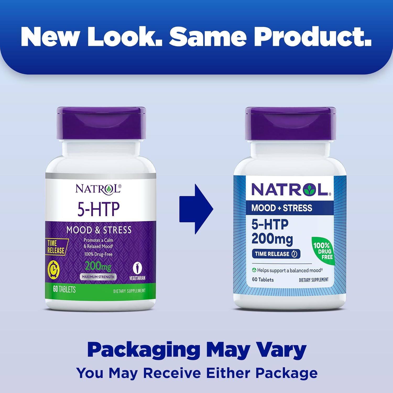 Natrol 5-HTP 200mg Dietary Supplement to Support a Balanced Mood, 60 Time Release Tablets, 60 Day Supply - Image 2