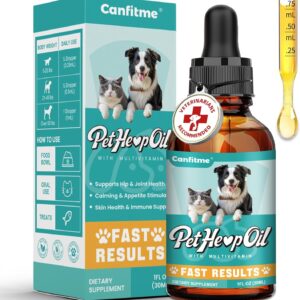 Calming Oil for Dogs Cats - Help with аnxiеty, Arthritis Pain, Pain Relief, Cаlming Trеats, Slееp, Promotes Treats Chews Joint & Hip Hеalth for Small & Large Pets