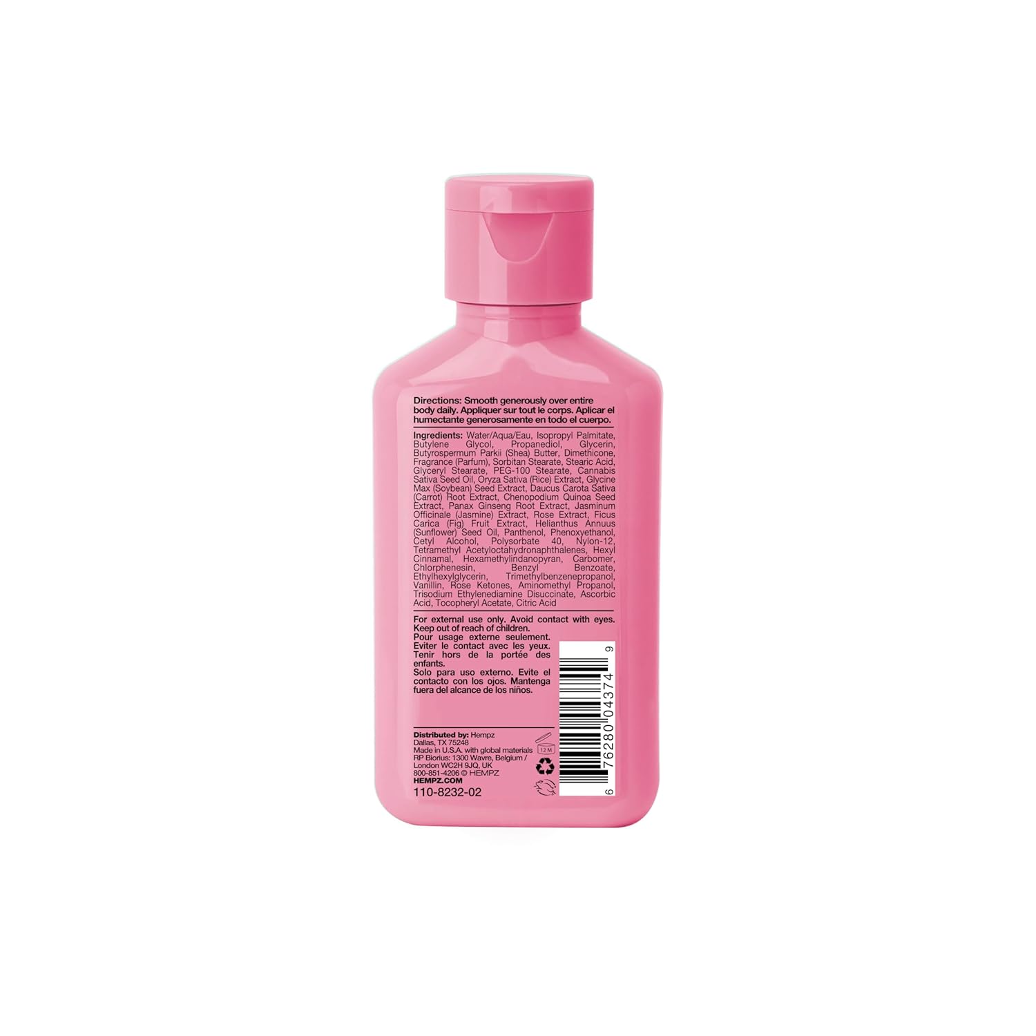 Hempz Mini Collagen-Infused Jasmine & Rose Body Moisturizer, 2.25 oz - Paraben-Free, Vegan, Cruelty-Free - Image 2