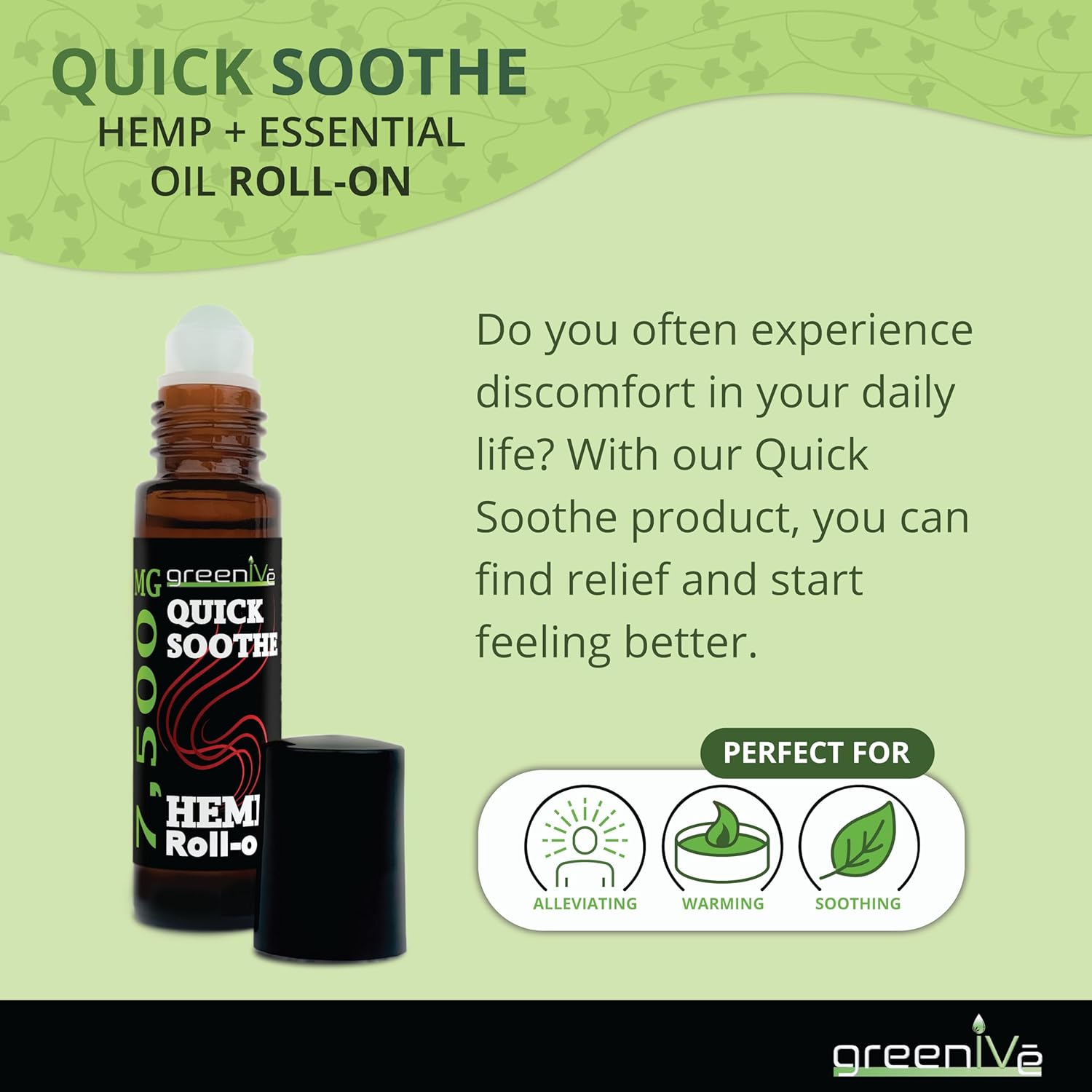 GreenIVe 7,500mg Hemp Roll-On Quick Soothe Therapeutic Essential Oil Blend for Topical Targeting Roll-On (4 Pack) - Image 4
