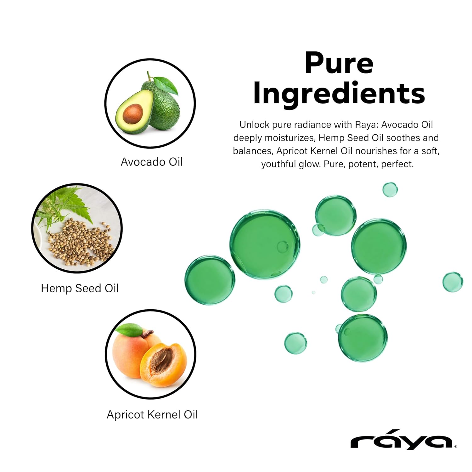 Raya Hemp Seed Facial Oil Serum (529) | for Sensitive and Oily Skin Types, Nourishing, Moisturizing & Revitalizing, Instantly Hydrates Acne-Prone, Vegan & Non-GMO Skincare, Fast-Absorbing - 30 ml - Image 2