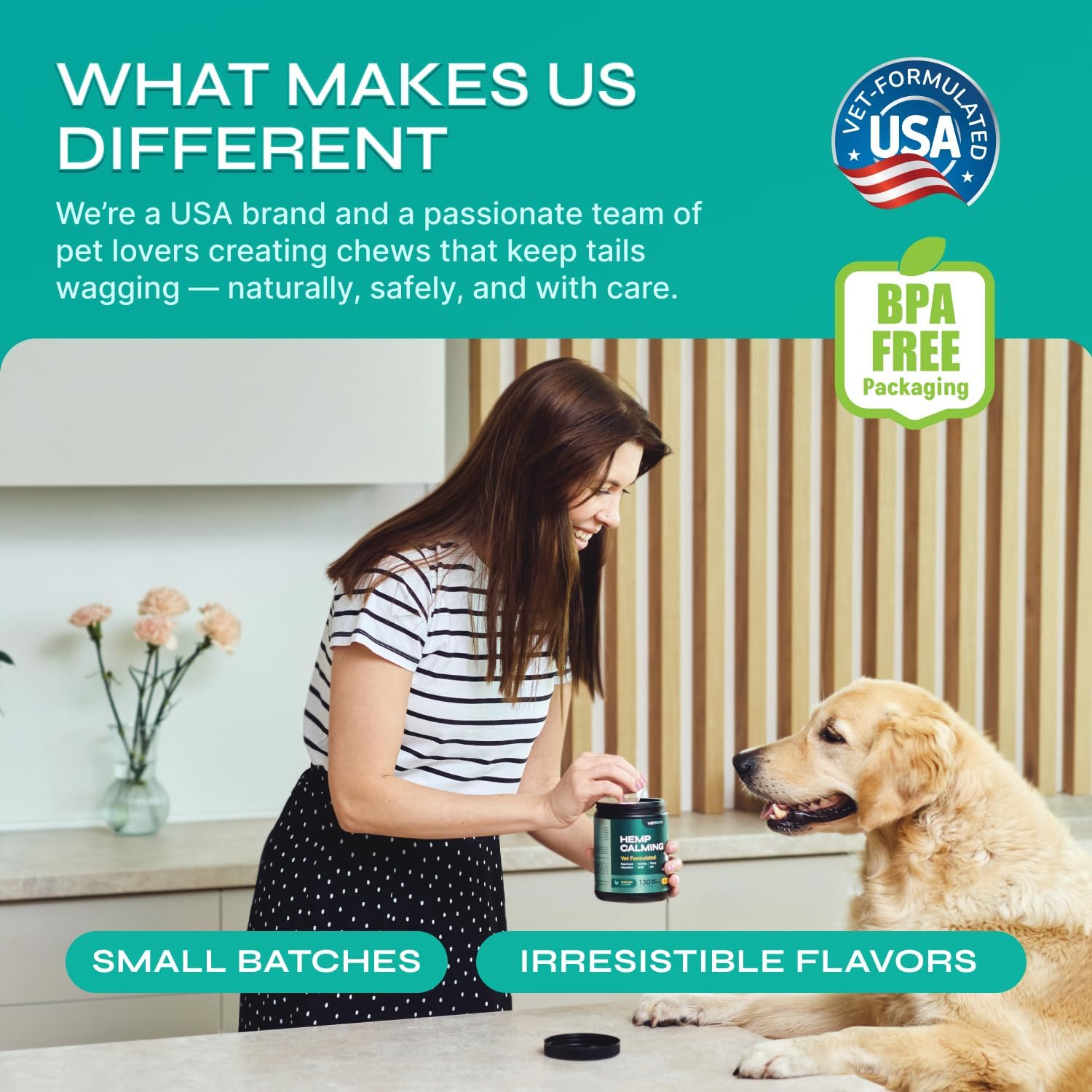 Dog Calming Chews with Hemp - 17,810 mg Hemp Oil per Pack - Soft Calming Chews for Dogs with Melatonin - Relaxation Support for Travel, Grooming, Separation, Thunder, Fireworks - 130 Chicken Bites - Image 6