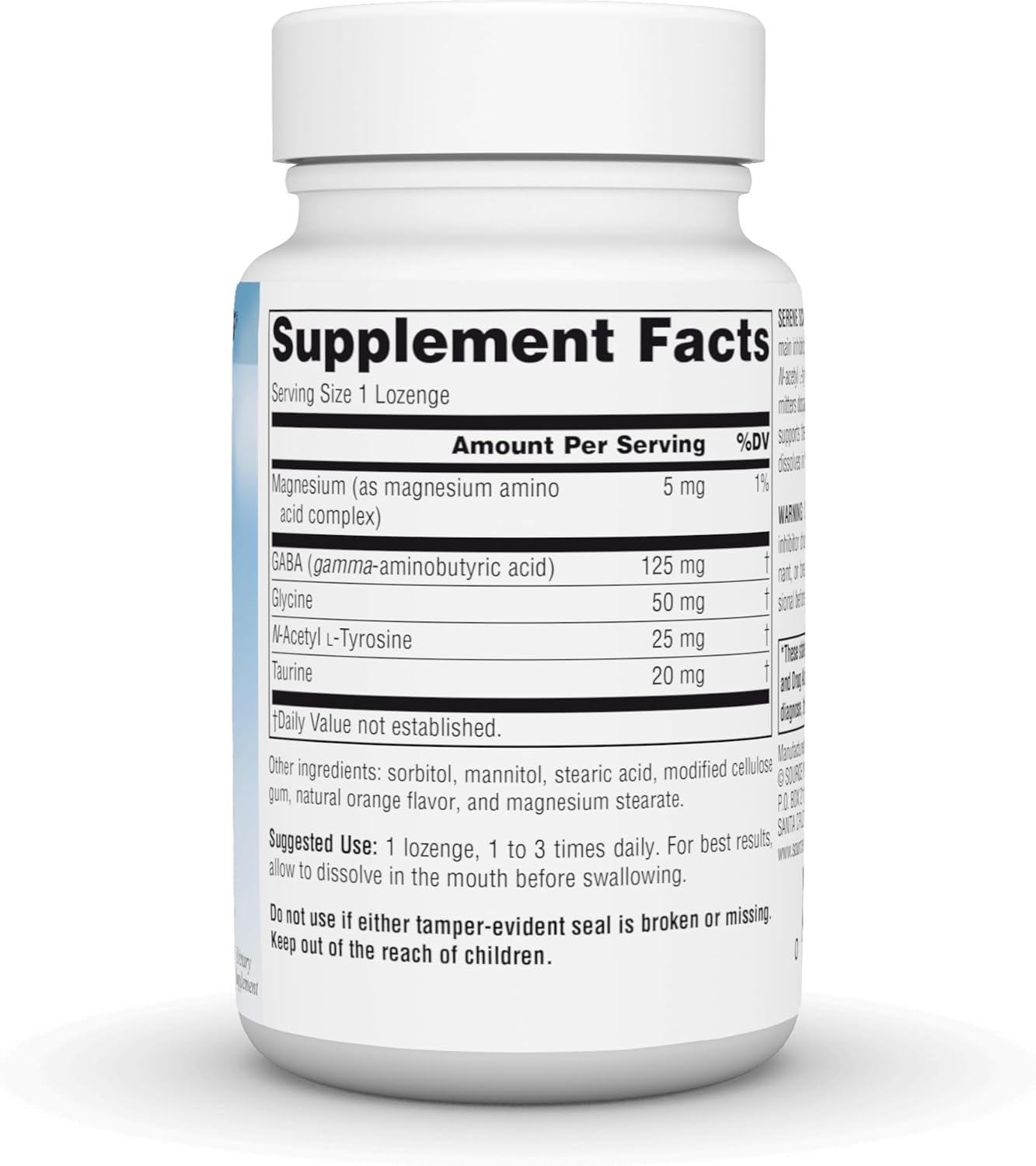 Source Naturals Serene Science, GABA Calm - Supports A Calming Mood, Quick Dissolving Orange Flavor - 60 Lozenges - Image 2