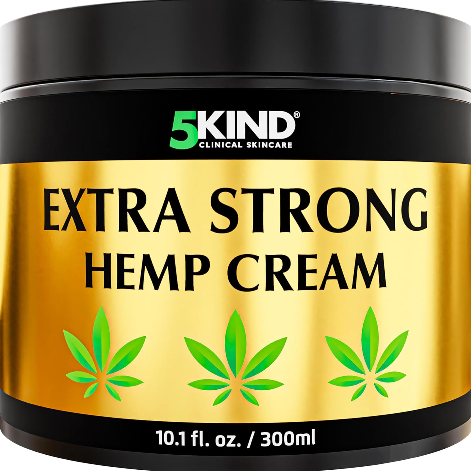 5kind Extra Strong Hemp Cream 10.1 fl oz - Maximum Strength - Natural Topical Cream - Muscle Rub for Lower Back, Joints, Neck, Knees, Shoulders