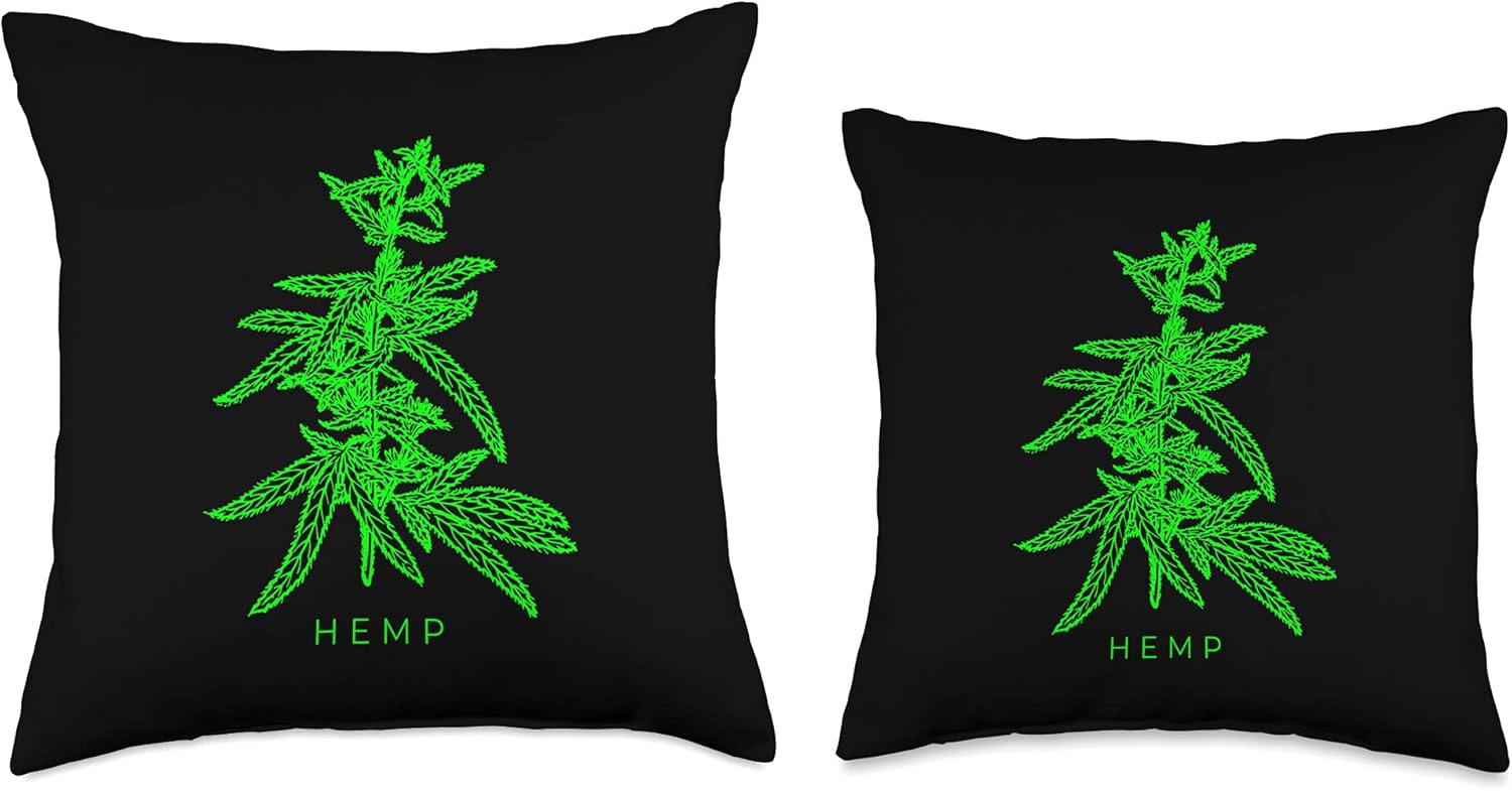 Hemp Plant For CBD Oil Throw Pillow - Image 3