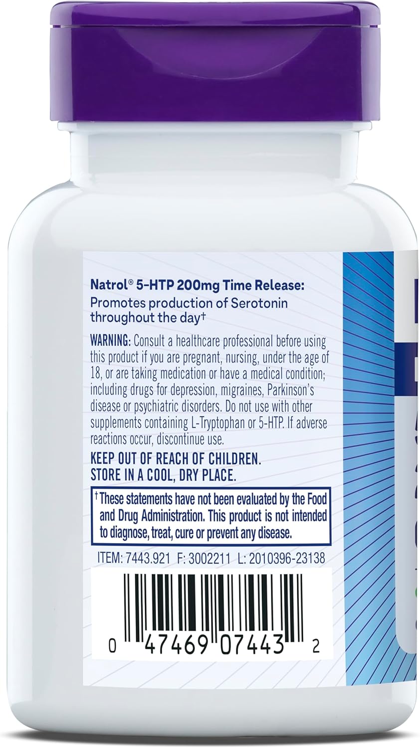 Natrol 5-HTP 200mg Dietary Supplement to Support a Balanced Mood, 60 Time Release Tablets, 60 Day Supply - Image 8