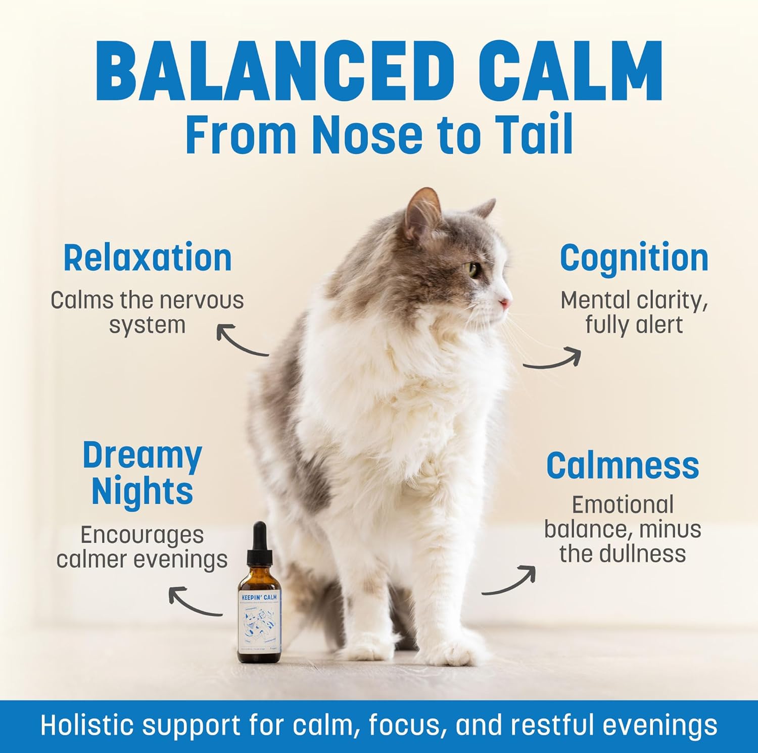 Keepin' Calm Ashwagandha Drops for Dogs & Cats - Calming Aid for Fireworks, Storms, Travel & Separation - Herbal Stress Relief, Non-Drowsy, 60ml - Image 6