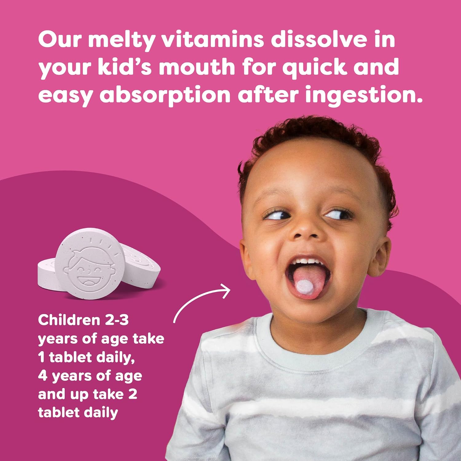 Renzo's Captain Calm Kids Magnesium Supplement with L-Theanine, Dissolvable Kids Vitamins for Relaxation and Mood Support, Sugar-Free Melty Tabs, Green Apple Flavor, 60-Count (1-2 Month Supply) - Image 5