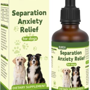 Ourea Separation Anxiety Relief for Dogs, Calming Care for Dogs, Helps Relieve Anxiety During Separation, Valerian Root for Anxiety Drops, Easy to Use (2 fl oz)