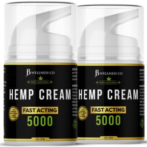 Hemp Cream -4oz- Neem, MSM, Turmeric, Emu Oil, Menthol, Aloe - 2 Pack