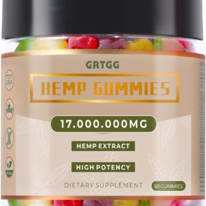 Hemp Gummies, Natural High Potency Hemp Oil Infused Gummies,Ensure the Peace of Body, Assorted Fruit Flavors,America's Favorite Hemp Gummy Brand!