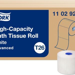 Tork High-Capacity Toilet Paper Roll White T26, Advanced, 2-Ply, 36 x 1000 sheets, 110292A