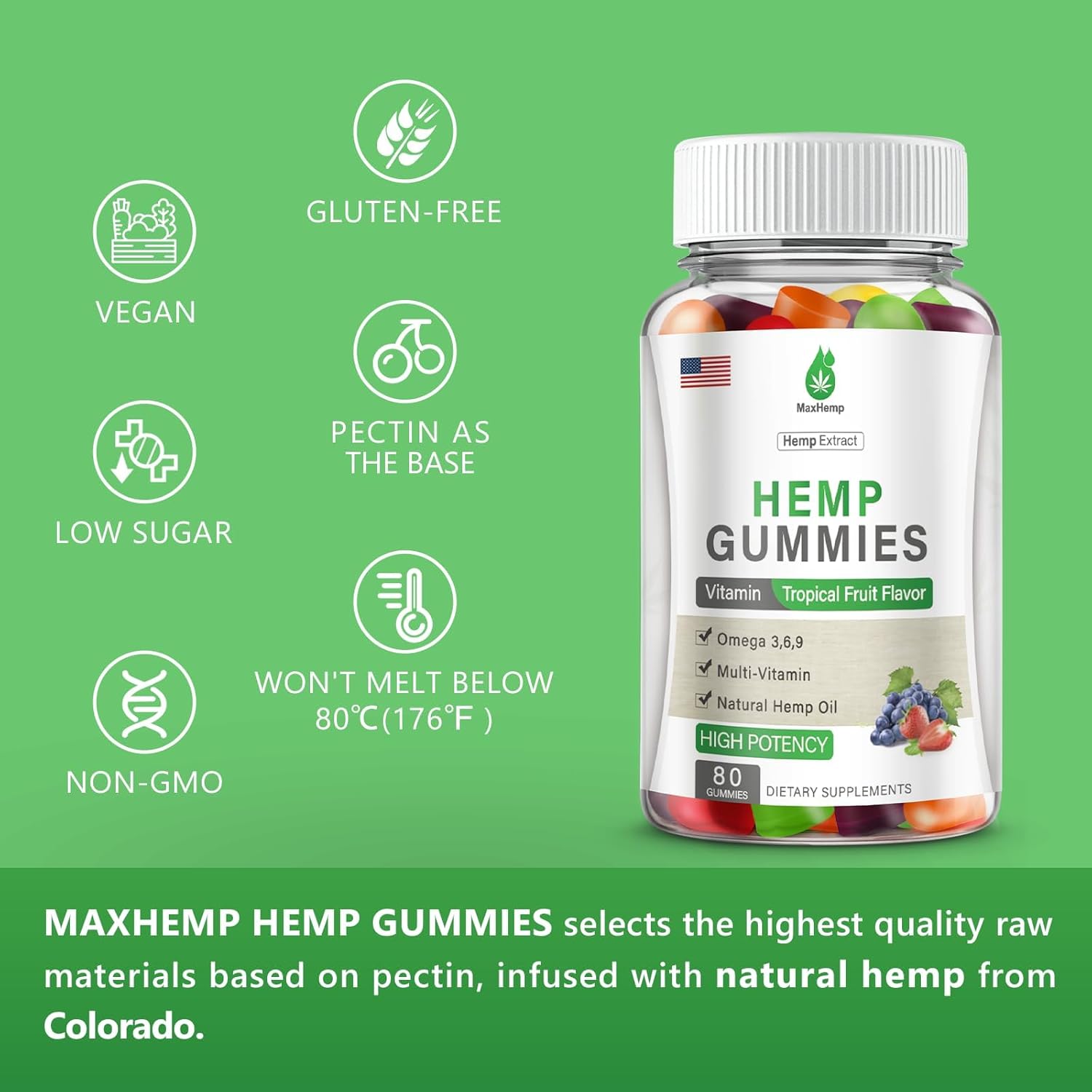 Hemp Gummies for Pain, Sleep, Anxiety (3 Packs) - Hemp Gummy 100% Natural Organic Extra Strength High Potency with Pure Hеmp Oil Extract Vegan Bear Candy - Image 7