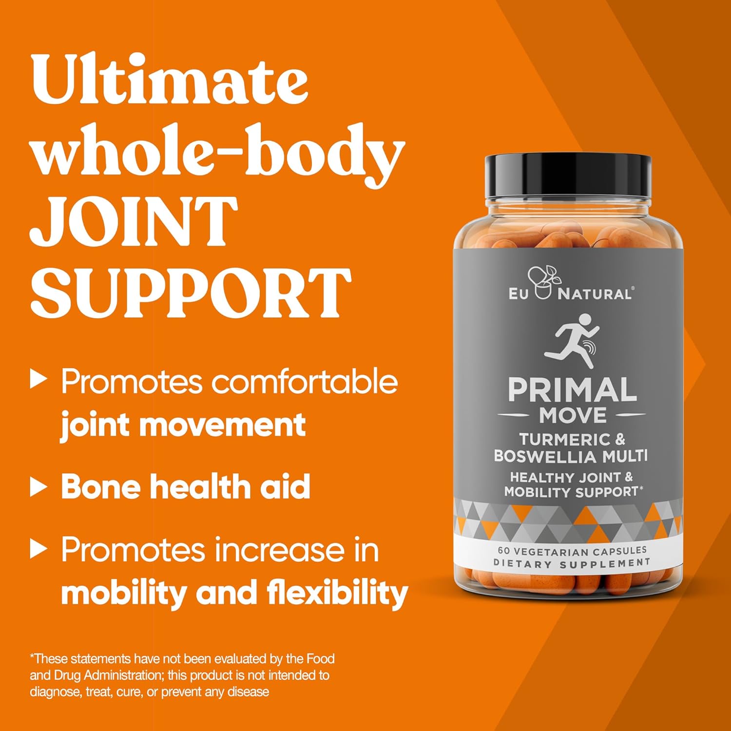 Primal Joint & Mobility Support - Advanced Joint Support Supplement for Women and Men - Turmeric, Boswellia, Ginger and Boron for Whole-Body Flexibility, Joint Health & Comfort - 60 Veg Soft Capsules - Image 2