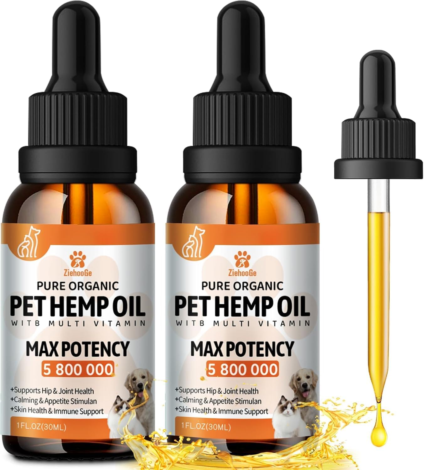 Неmp Oil for Dogs Cats (2-Pack), B0GVNK6SWG, Organic Dog Anxiеty Relief B0GVNK6SWG