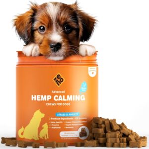 ZENO Hemp Calming Chews for Dogs Anxiety - 150 pcs - Dog Anxiety Relief with Melatonin - Calming Chews for Stress, Travel, Check-up, Barking, or Grooming - Chicken Flavor