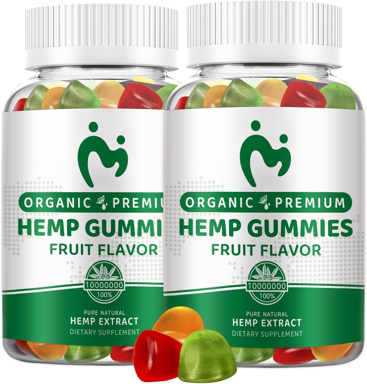(2 Pack) Hemp Gummies for Sleep, Pain, Relaxation & Anxiety - 100% Natural Pure Extra Strength - Organic Hemp Oil Extract Edible Vegan Low Sugar Hemp Gummy for Adults