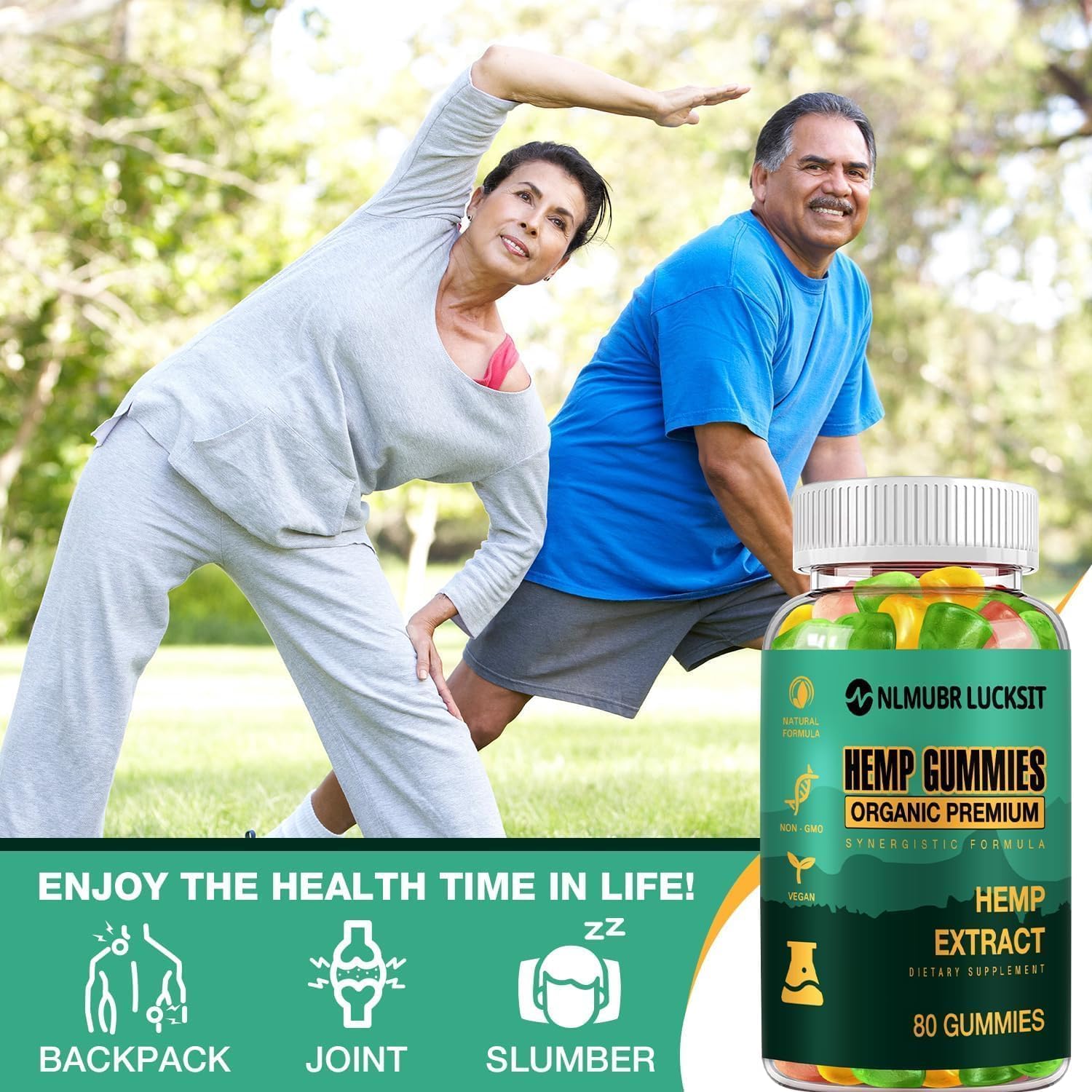 Hemp Gummies for Sleep, Stress, Anxiety, Pain, Relaxes Body & Mind, High Potency Organic Hemp Supplement, Natural Fruity Edible Gummies for Adult (1 Pack) - Image 6