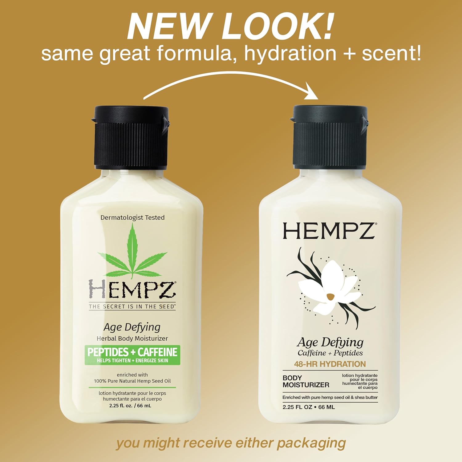 HEMPZ Body Lotion Age Defying - Shea Butter Daily Moisturizing Cream, Shea Butter Hand and Body Moisturizer - Hemp Lotion - Skin Care Products, Hemp Seed Oil - Mini, 2.25 oz. - Image 3