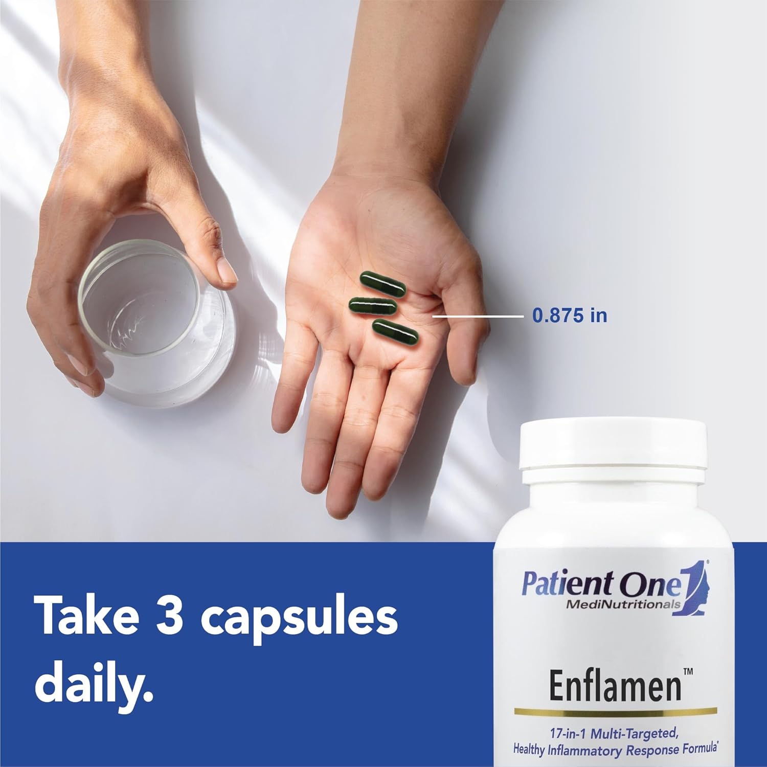Patient One Enflamen | Supplement to Support Healthy Inflammatory Response and Joint Comfort* | with Turmeric, Ginger, Capsicum and More | 90 Capsules - Image 3