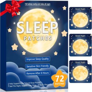 72 Sleep Patches for Adults Extra Strength, All-Natural Deep Sleep Support with Valerian, Melatonin & Magnesium, Gentle Night Comfort Sleeping Patches for Women & Men, Wake Up Refreshed