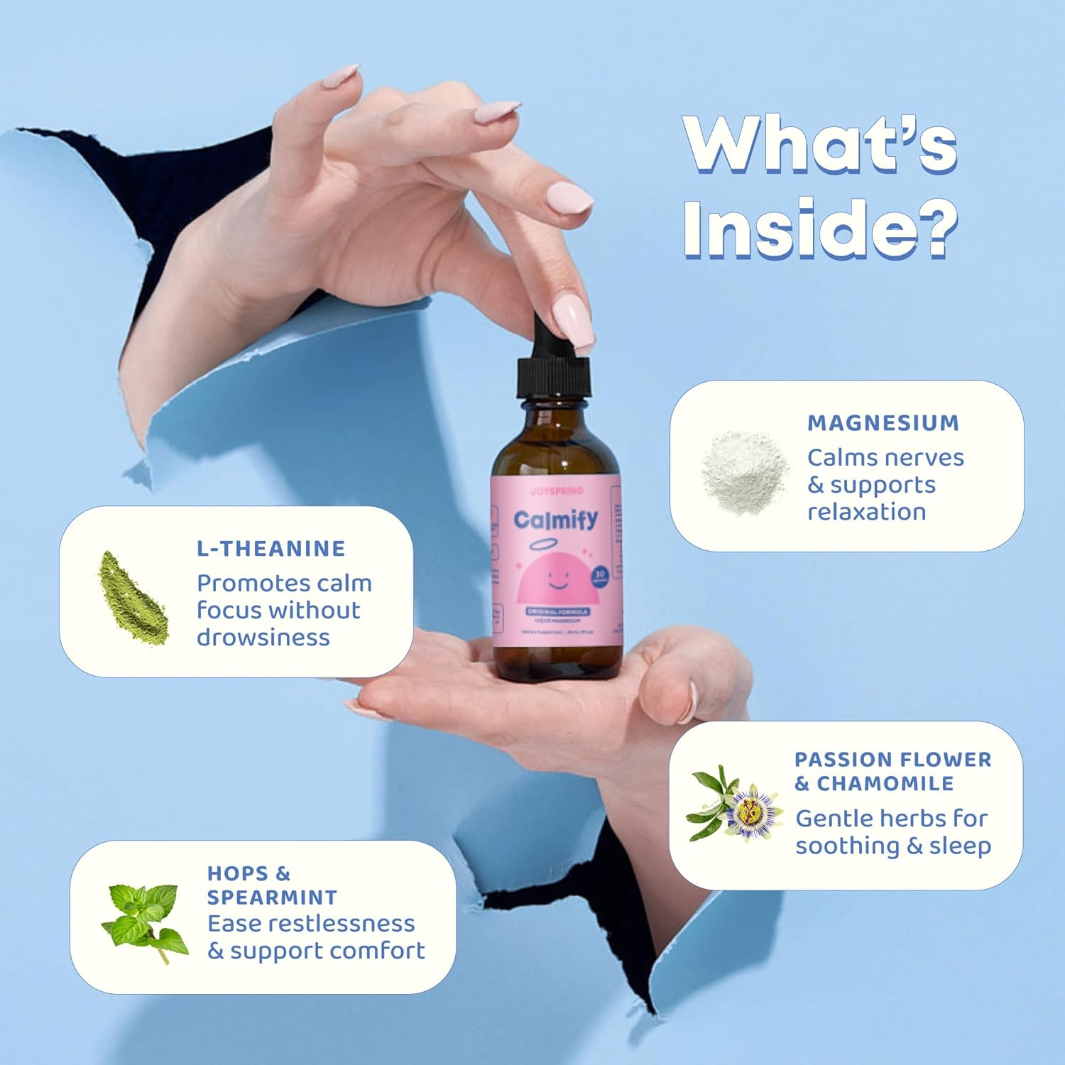 JoySpring Calmify Magnesium Citrate Liquid for Kids - Sugar-Free, Gluten-Free Calming Supplement with Chamomile - Natural Support for Kids & Teens (1 fl oz) 30 Servings - Image 5