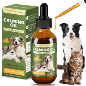 Calming Oil for Dogs & Cats, Relief Stress for Dogs, Reduces Conflict Between Cats Effective Anxiety Relief for Cats 60ml (B)