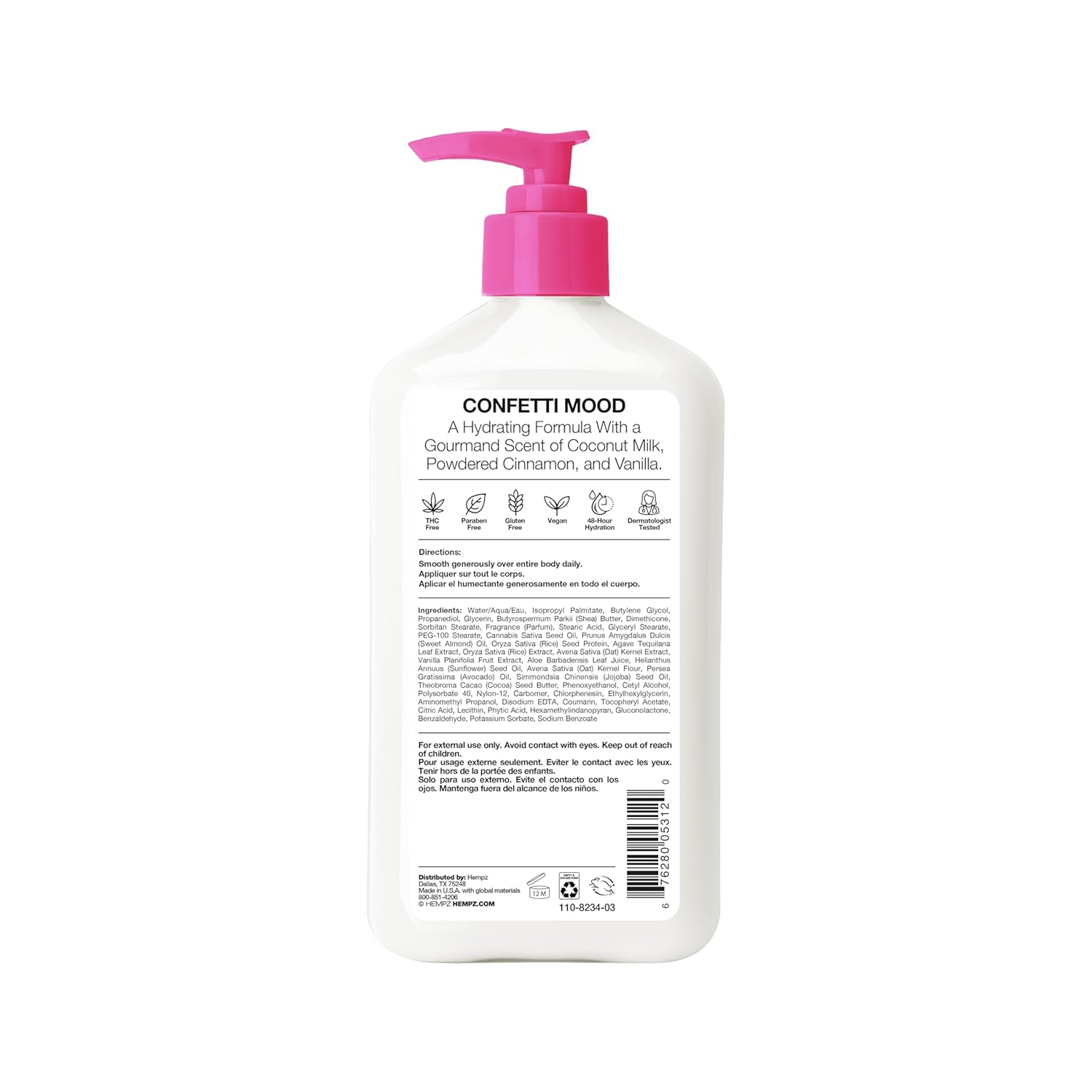 Hempz Body Lotion - Buttercream Vanilla Cake Celebration - Limited Edition Daily Moisturizing Cream, Shea Butter, Aloe - Skin Care Products, Hemp Seed Oil - 17 Oz - Image 2