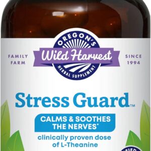 Oregon's Wild Harvest, Stress Guard, L-Theanine Supplement for Natural Relief, 90 Capsules