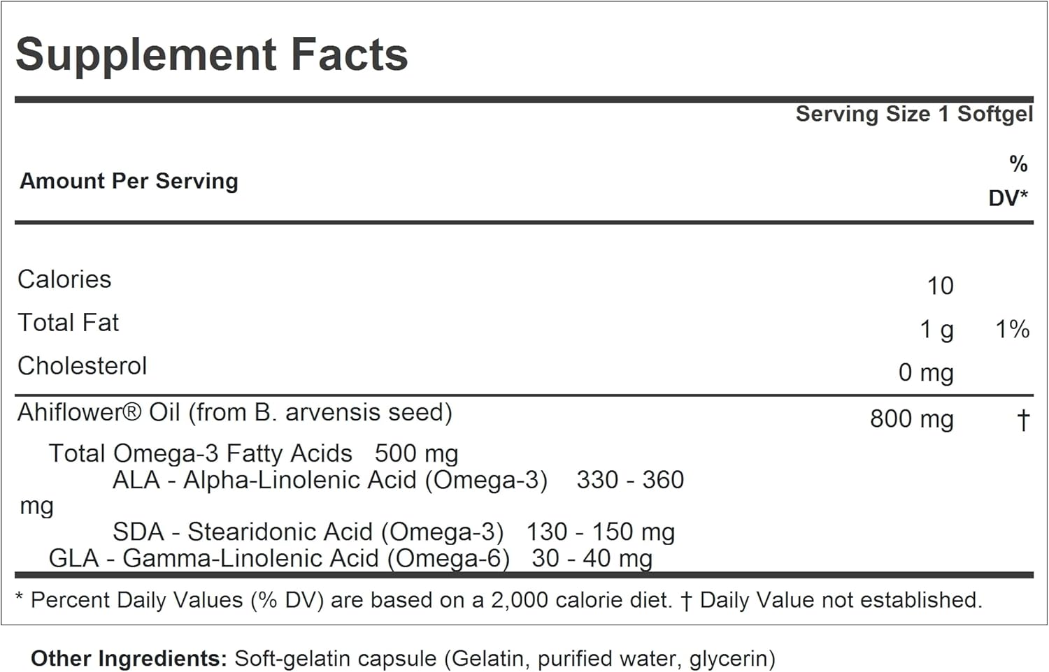 ANDREW LESSMAN Ahiflower Omega-3 with GLA - 60 Softgels - Uniquely Balanced, Plant-Based Source of Essential Omega-3 Fatty acids. No Stomach Upset, Contaminants or Mercury. Easy to Swallow - Image 2