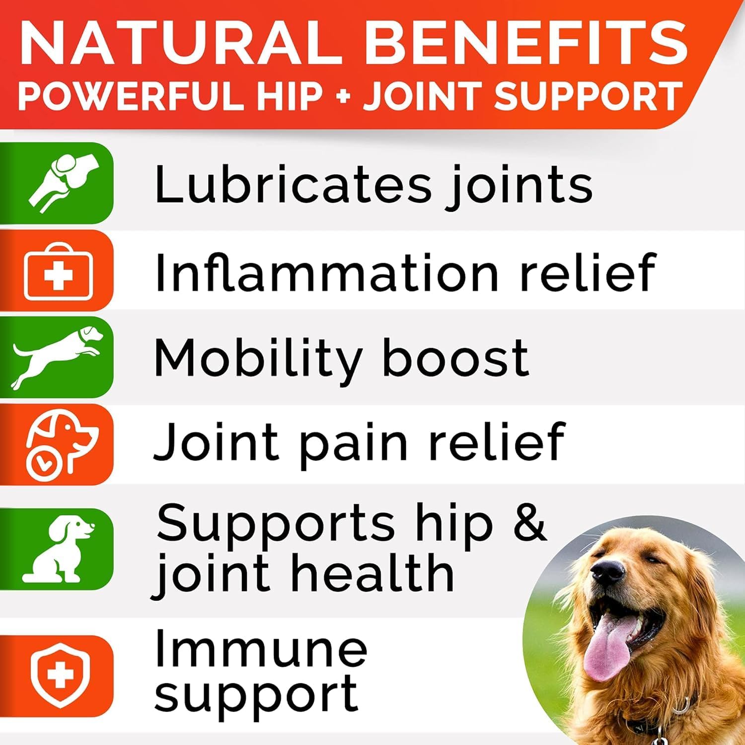 Glucosamine for Dogs w/Chondroitin - Hip & Joint Supplement for Dogs w/Omega-3 Fish Oil - Chondroitin MSM - Advanced Mobility Chews - Joint Pain Relief - Hip & Joint Care - Made in USA (120Ct) - Image 2