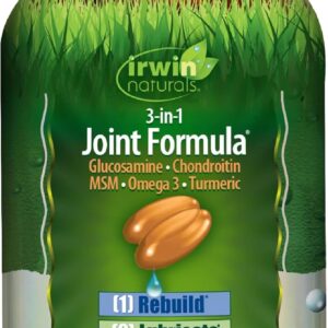 Irwin Naturals 3-in-1 Joint Formula with Glucosamine, Chondroitin, Turmeric & Boswellia - Advanced Joint Support Supplement for Men and Women - 90 Liquid Soft-Gels