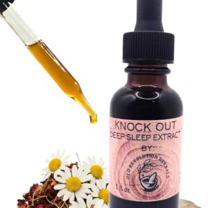 Knock Out | 10 Herb Formula for Deep Sleep | 100% Organic & Handmade Low Alcohol Herbal Drops | Valerian Root, Chamomile, Lemon Balm, Hops & More | Advanced Liquid Extract & Concentrate