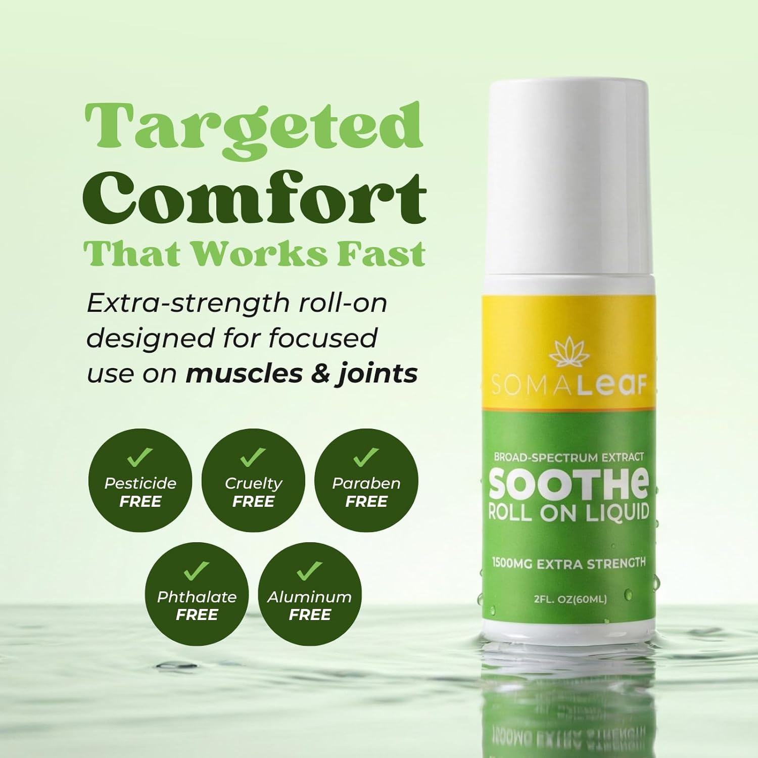 Soothe Roll-On, 1500 MG, Extra Strength, Natural Comfort for Muscles, Hips, Joints, Neck, Back, Elbows, Fingers, Hands, and Knees - Image 2