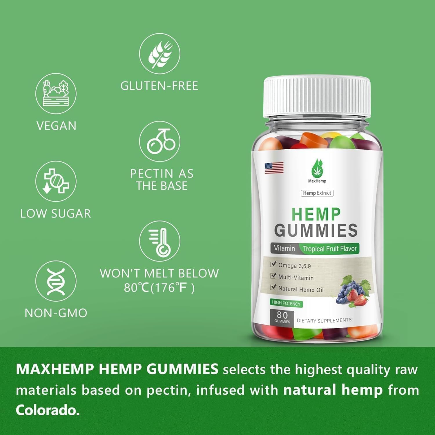3 Packs Hemp Gummies for Pain, Sleep, Anxiety - Hemp Gummy 100% Natural Organic Extra Strength High Potency with Pure Hеmp Oil Extract Vegan Bear Candy - Image 7
