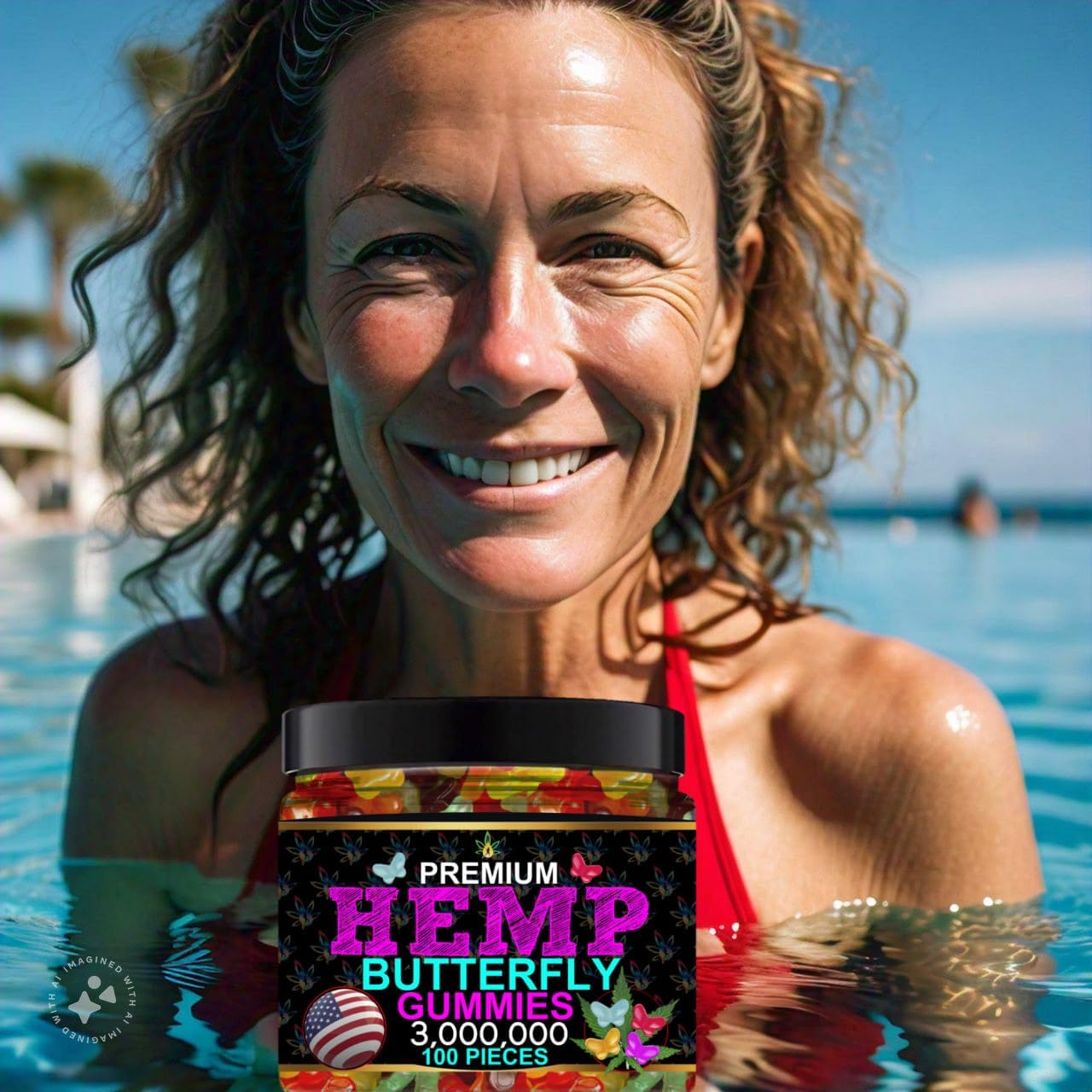 Hemp Gummies For Relaxation And Sleep-Fresh Hemp Oil Gummy Bear Candy Butterfly Shaped-Natural Hempseed Oil-Made In USA-100 Count - Image 3