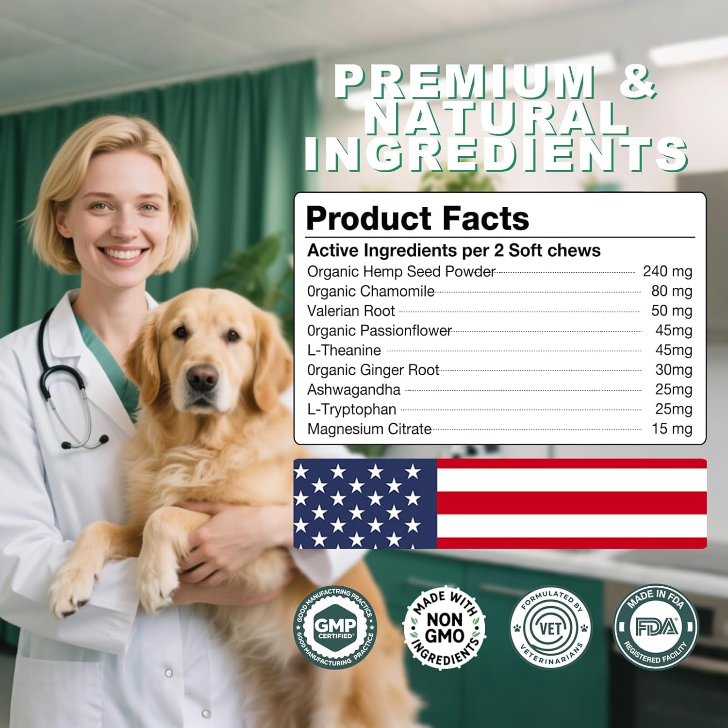 Неmр Calming Chews for Dogs, Anxiety Relief, Sleep Calming Aid, Health & Wellness Supplements for Dog Separation Barking, Chicken Flavor, 180 Chews for All Breeds Ages - Image 8