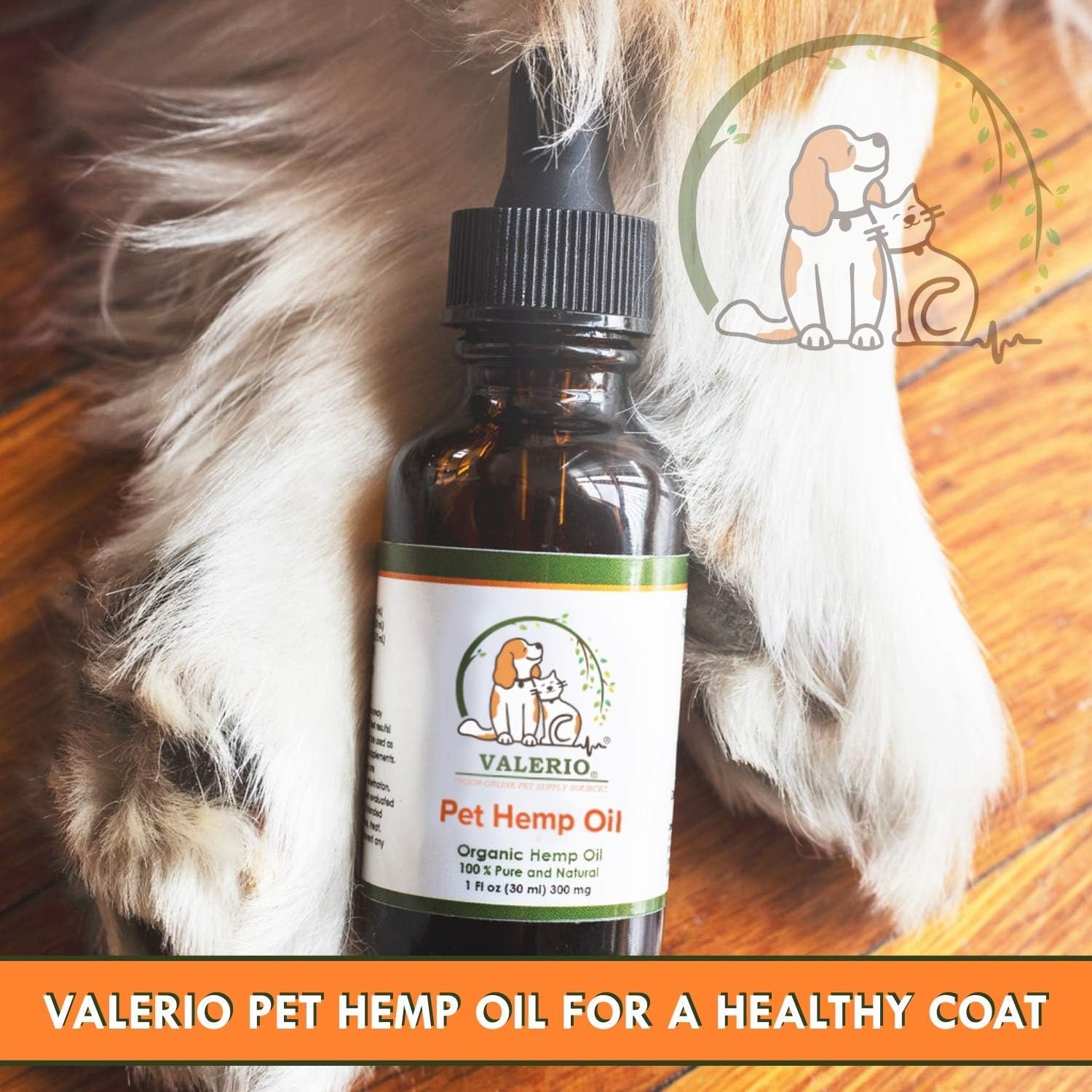 Valerio Pets Hemp Oil for Dogs and Cats - 1 Oz - Hemp Oil Drops with Omega Fatty Acids - Hip and Joint Support and Skin Health - Image 5