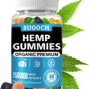 SUO Organic Fruit Gummies Extra Strength Natural Pure Extract Low Sugar Omega 3 6 9