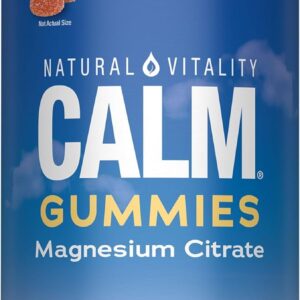 Natural Vitality Calm Magnesium Gummies | 330mg Per Serving | Orange Flavored Supplement | Gluten-Free & Vegan | 120 Count