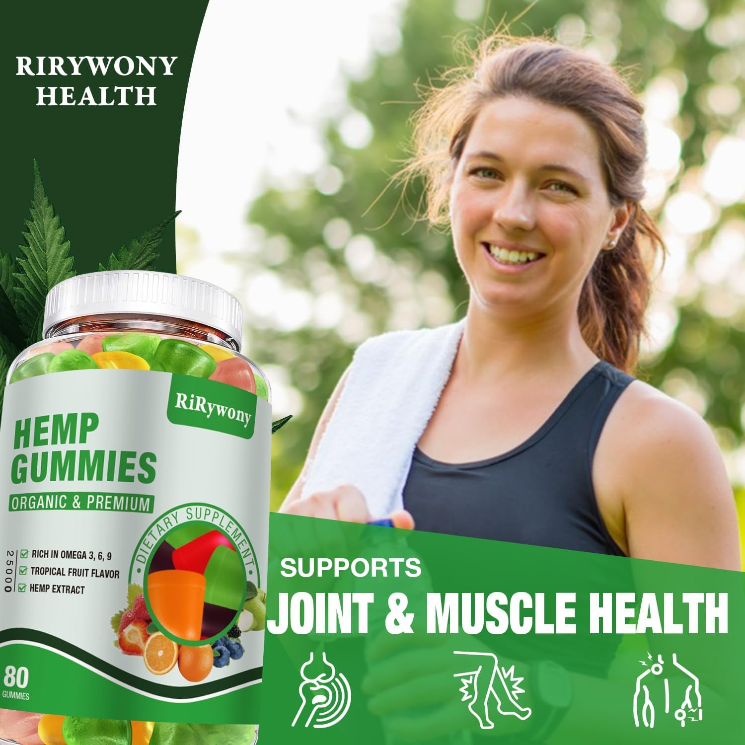 Hemp Gummies (3 Packs), High Potency Edible Gummies Extra Strength Mood Focus Calm Organic Hemp Oil Extract Vegan Bear Gummy - 240 Counts Candy - Image 4